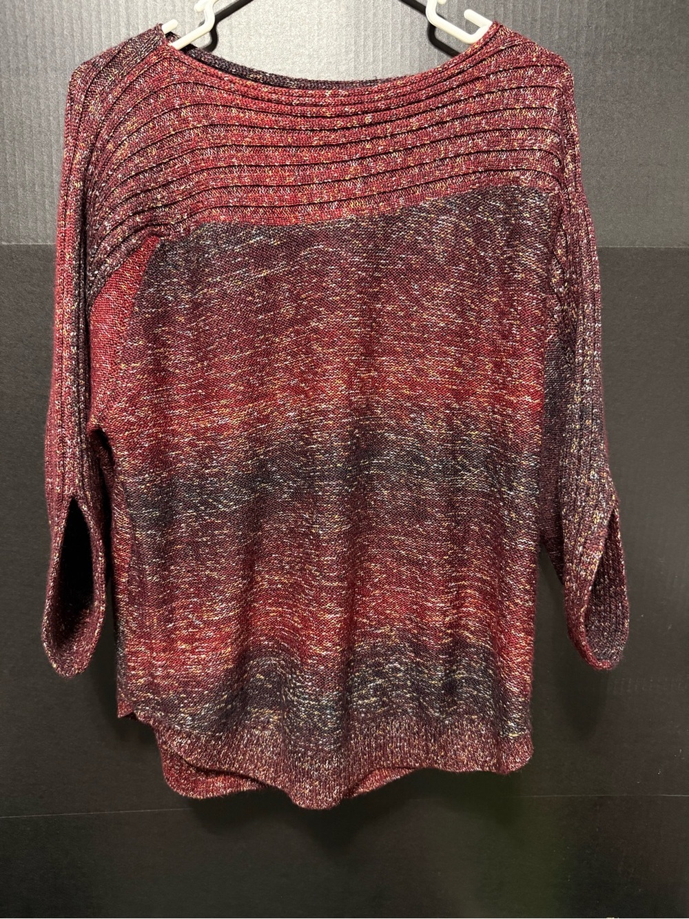 🪁Dress Barn Gradient Rich Tones Boat Neck Sweater